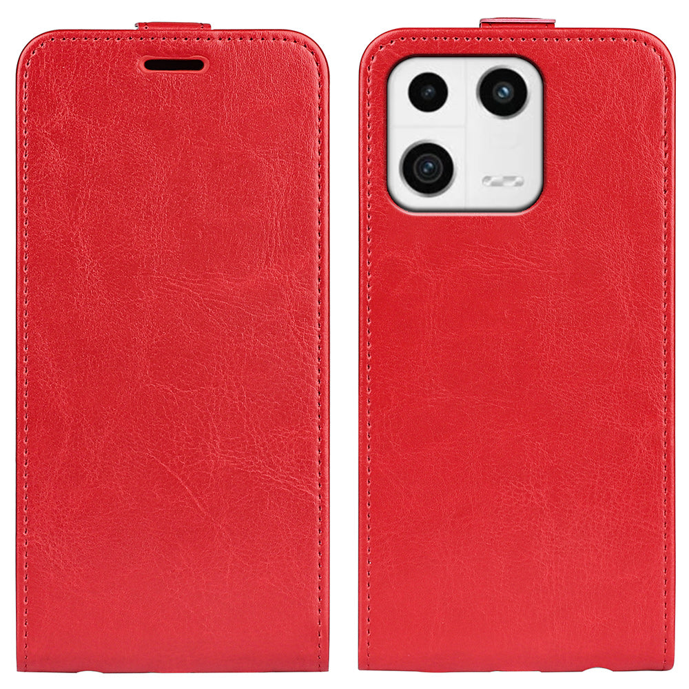 Cell Phone Cover For Xiaomi 13 5G Vertical Flip Leather Crazy Horse Texture Protective Phone Case Card Holder Cell Phone Cover For Xiaomi 13 5G Vertical Flip Leather Crazy Horse Texture Protective Phone Case Card Holder